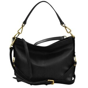 Ili black leather Suffolk hobo crossbody